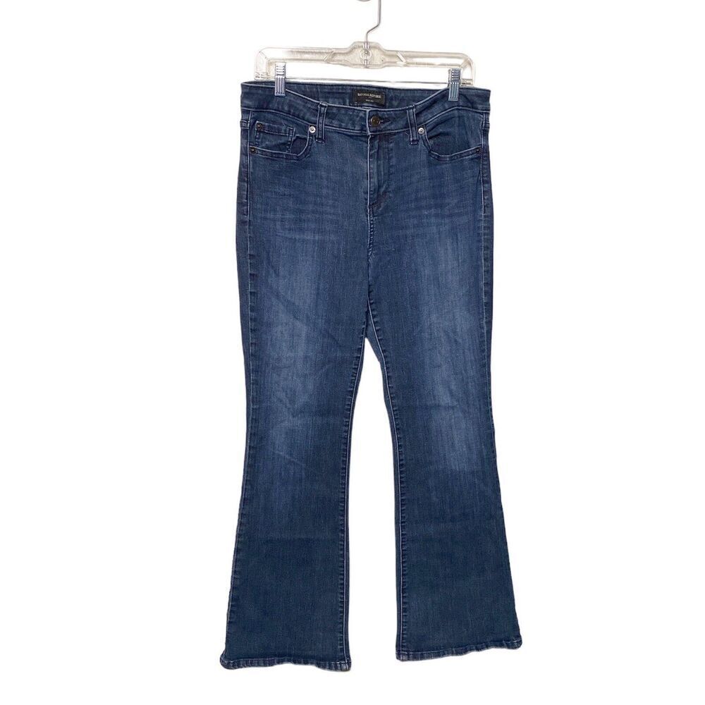Banana Republic High Rise Wide Leg Jeans Women Sz 31/12P InSeam 30 Stretch